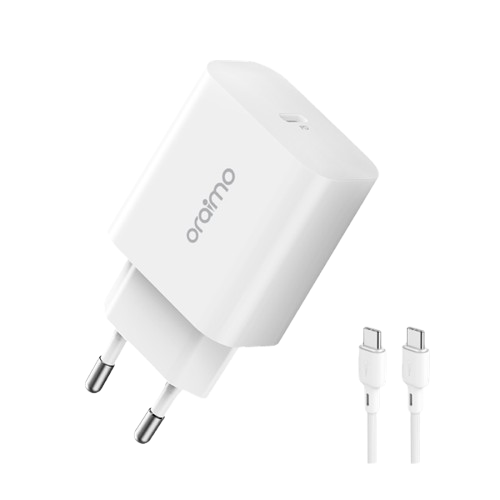 Oraimo Chargerkit EU 20W PD Charger with C to C Cable (OCW-E106S+CC54)